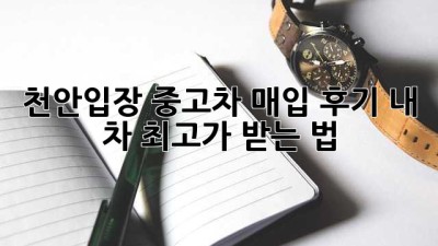 🚗천안/입장 중고차 매입 후기: 내 차 최고가 받는 법!💰