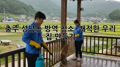 충주 성남동 방역 청소 ✨ 쾌적한 우리 집 만들기 🏡