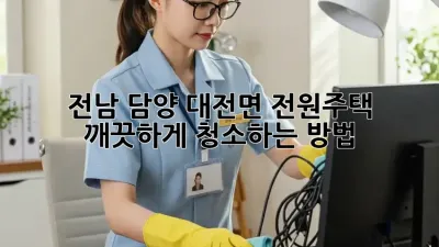 전남 담양 대전면 전원주택, 깨끗하게 청소하는 방법!